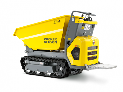 Mini dumper sobre oruga